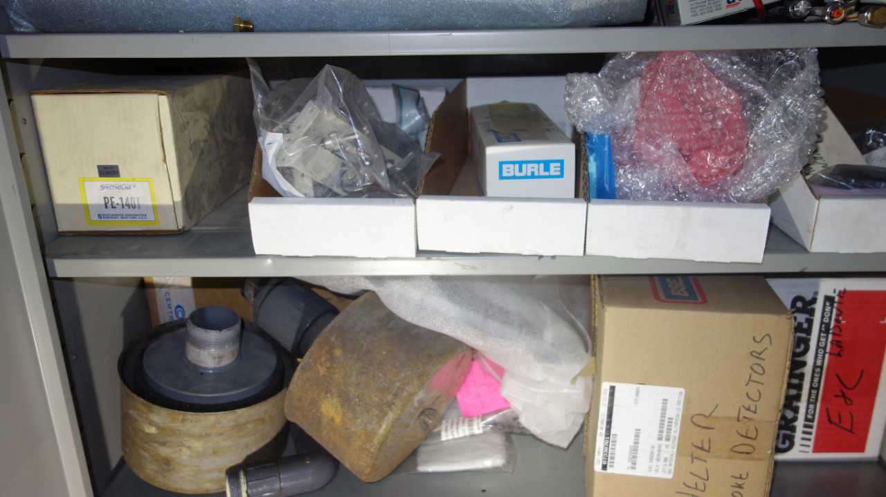 CABINET WITH CONTENTS, ASSORTED MRO LAB SUPPLIES - INDUSTRIAL PARTS