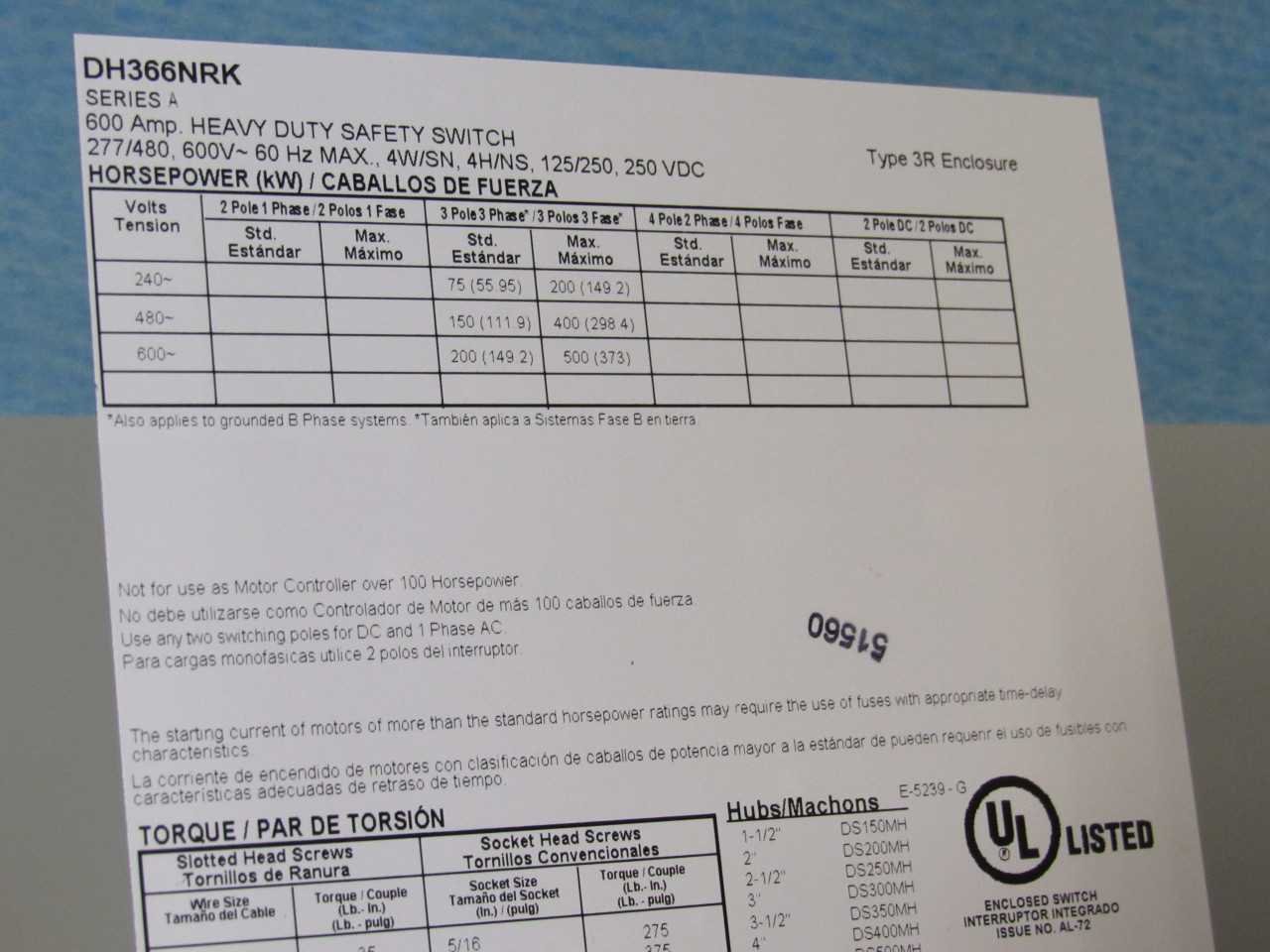 Eaton Heavy Duty Safety Switch - SAFETY EQUIPMENT