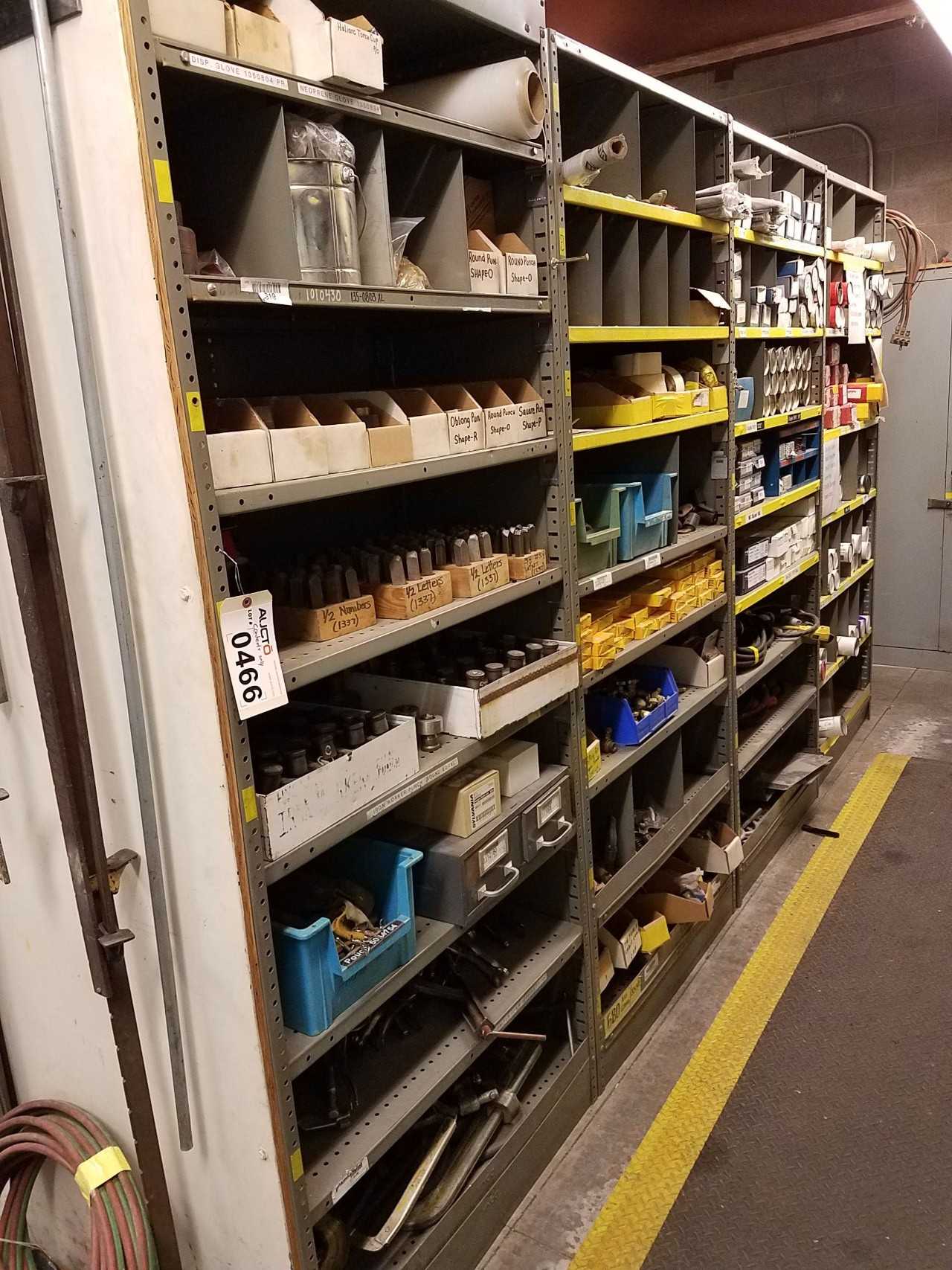 Contents of 1 row of shelving - punches, clamps, welding electrode, electrode holders - SHELVING Contents of 1 row of shelving - punches, clamps, welding electrode, electrode holders - SHELVING