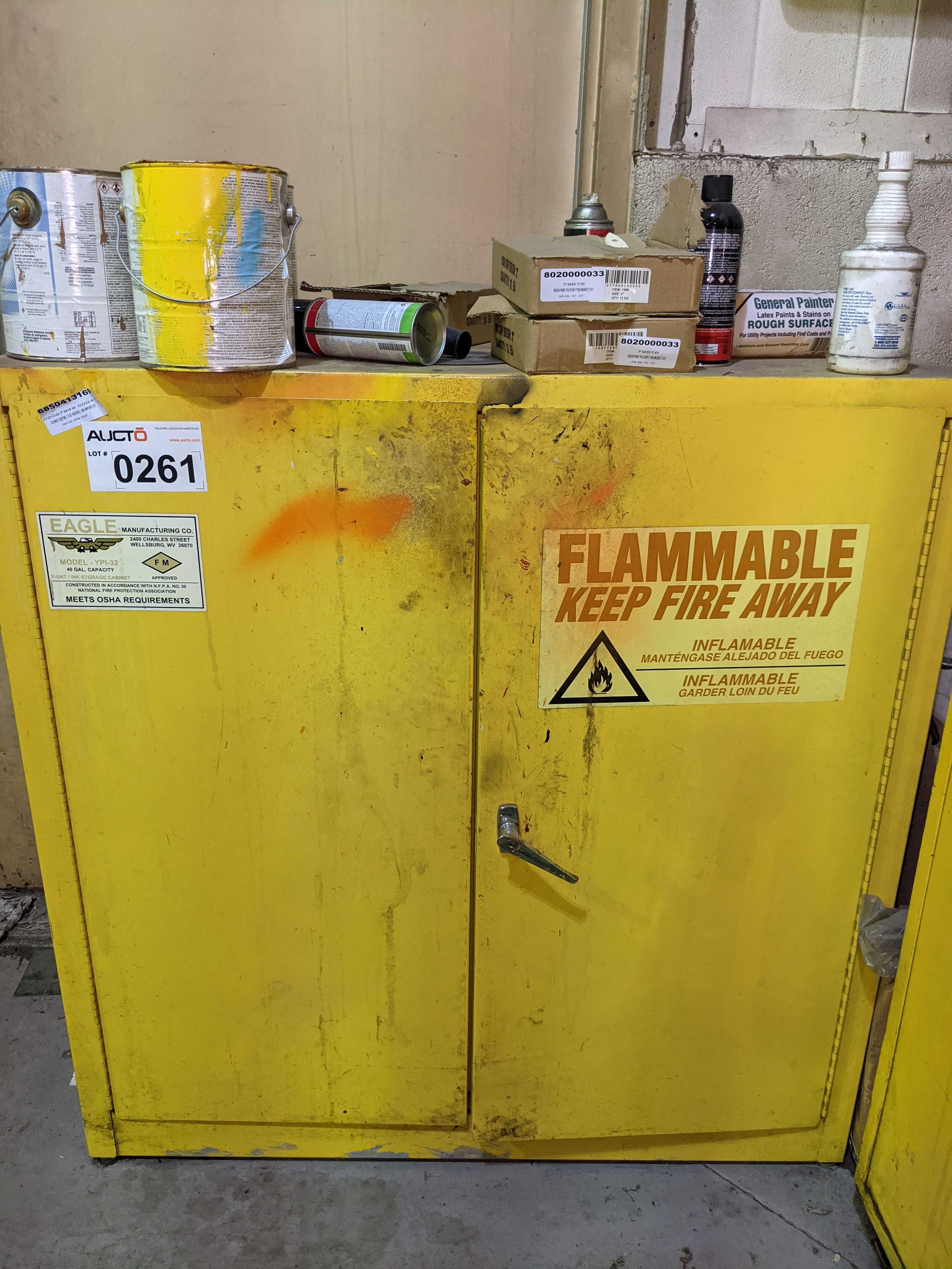 FIRE SAFETY CABINET WITH CONTENTS - SAFETY EQUIPMENT