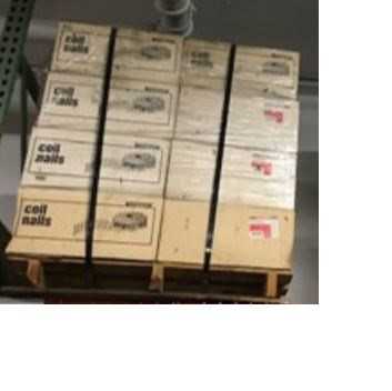 Pallet of Bostitch AC5D090BDP 1 75 inch coated nails - ELECTRIC POWER TOOLS