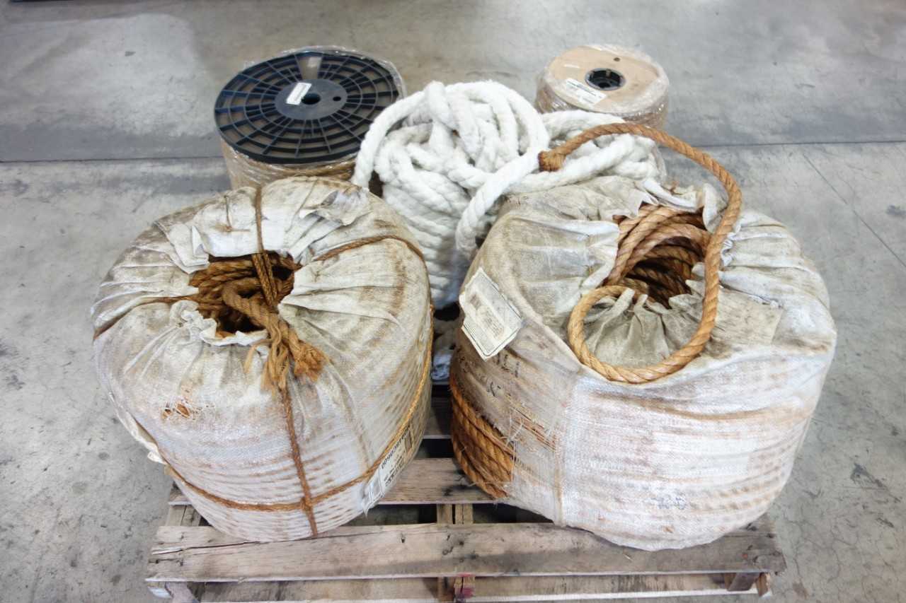LOT OF ASSORTED ROPE - HAND TOOLS