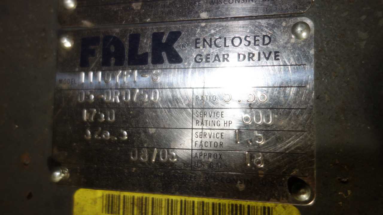 FALK 1110YF1-S GEAR DRIVE 5.36:1 600HP - MISCELLANEOUS