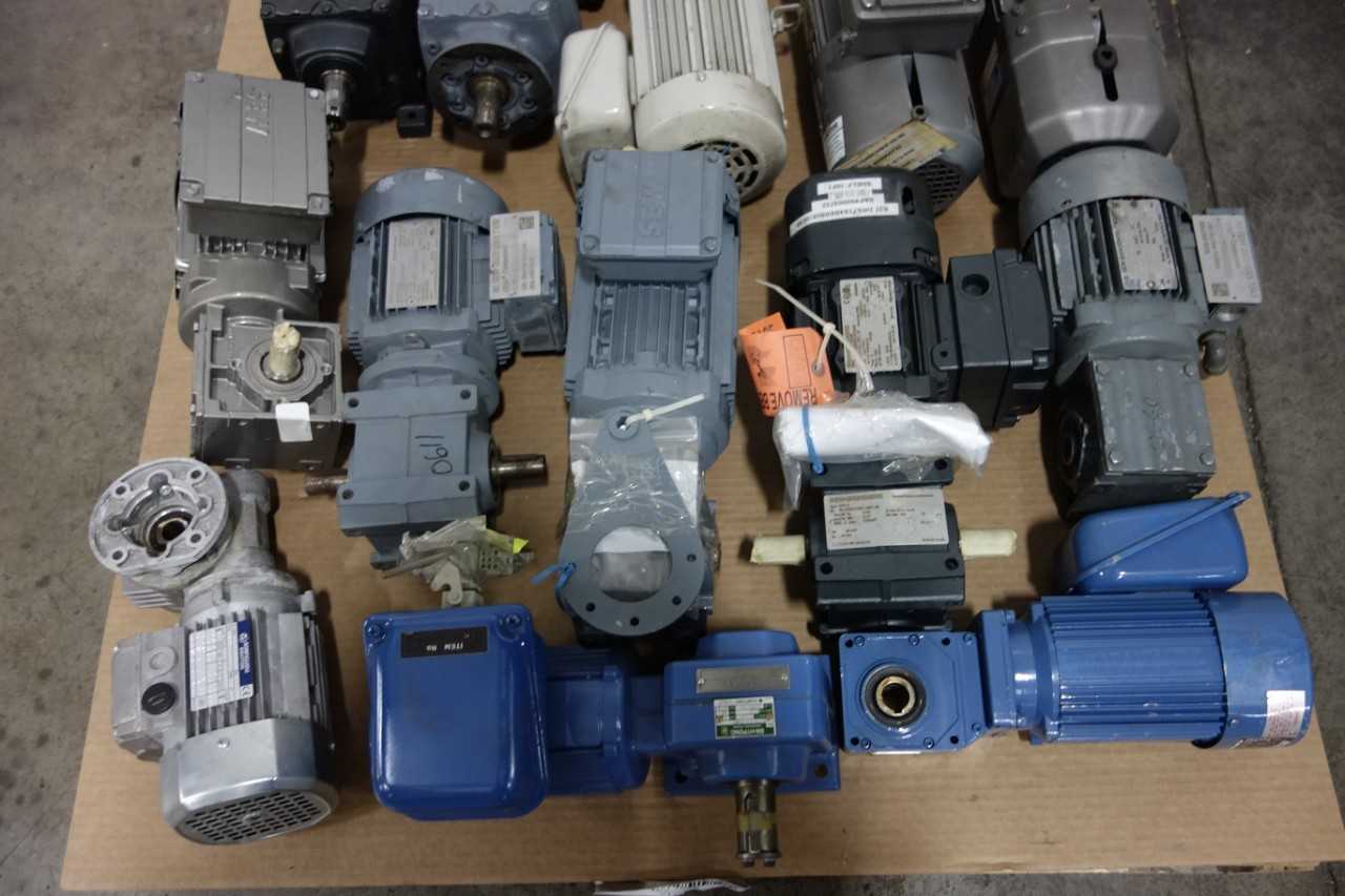 1 PALLET OF ASSORTED GEARMOTORS - HAND TOOLS