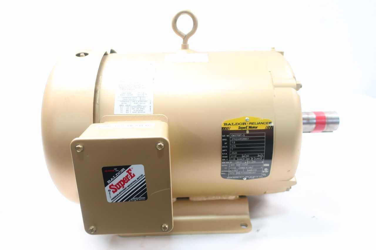 BALDOR EM3709T-5 SUPER-E MOTOR 213T 3PH 7-1/2HP 3520RPM - ELECTRIC MOTORS