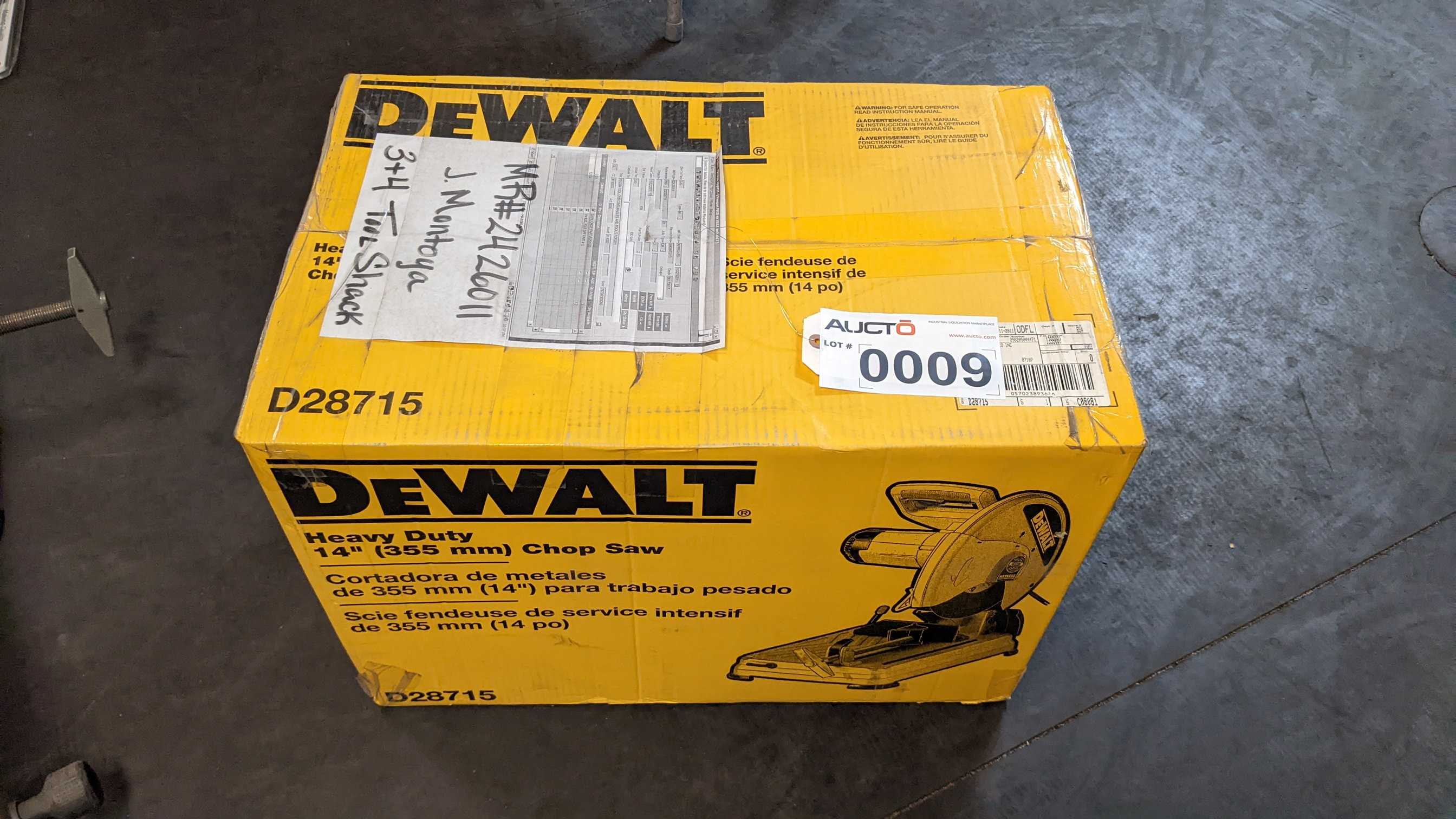 DEWALT CHOP SAW - CIRCULAR SAWS