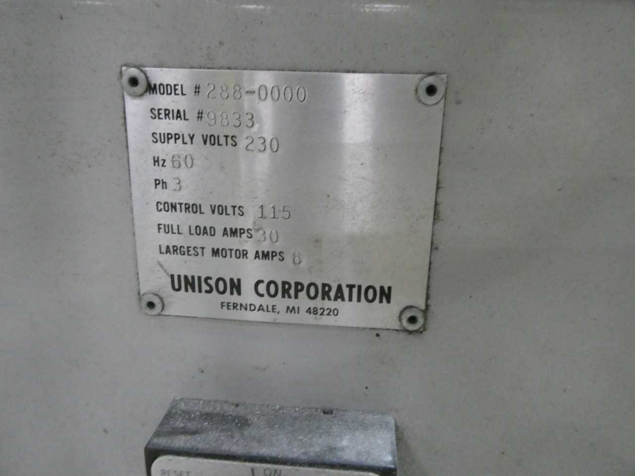 UNISON 288-0000 DEDTRU CENTERLESS GRINDER - GRINDING MACHINES