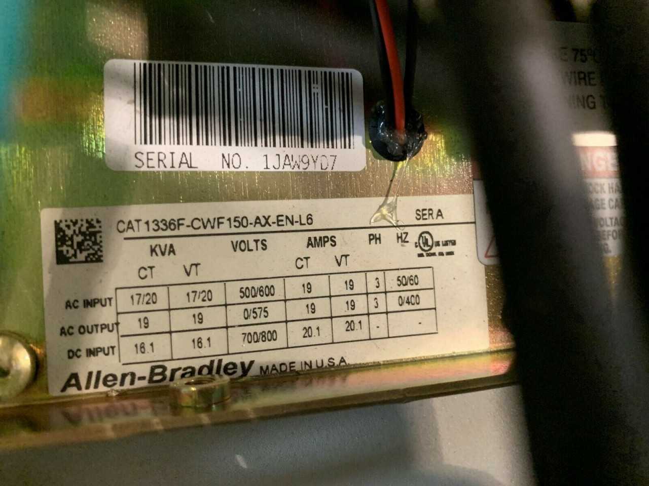 NEW 15HP ALLEN-BRADLEY 1336F-CWF150-AX-EN-L6 DRIVE 1336F-CF150C-AA-CF-DS-GMS1C-HA2C - MOTOR DRIVES