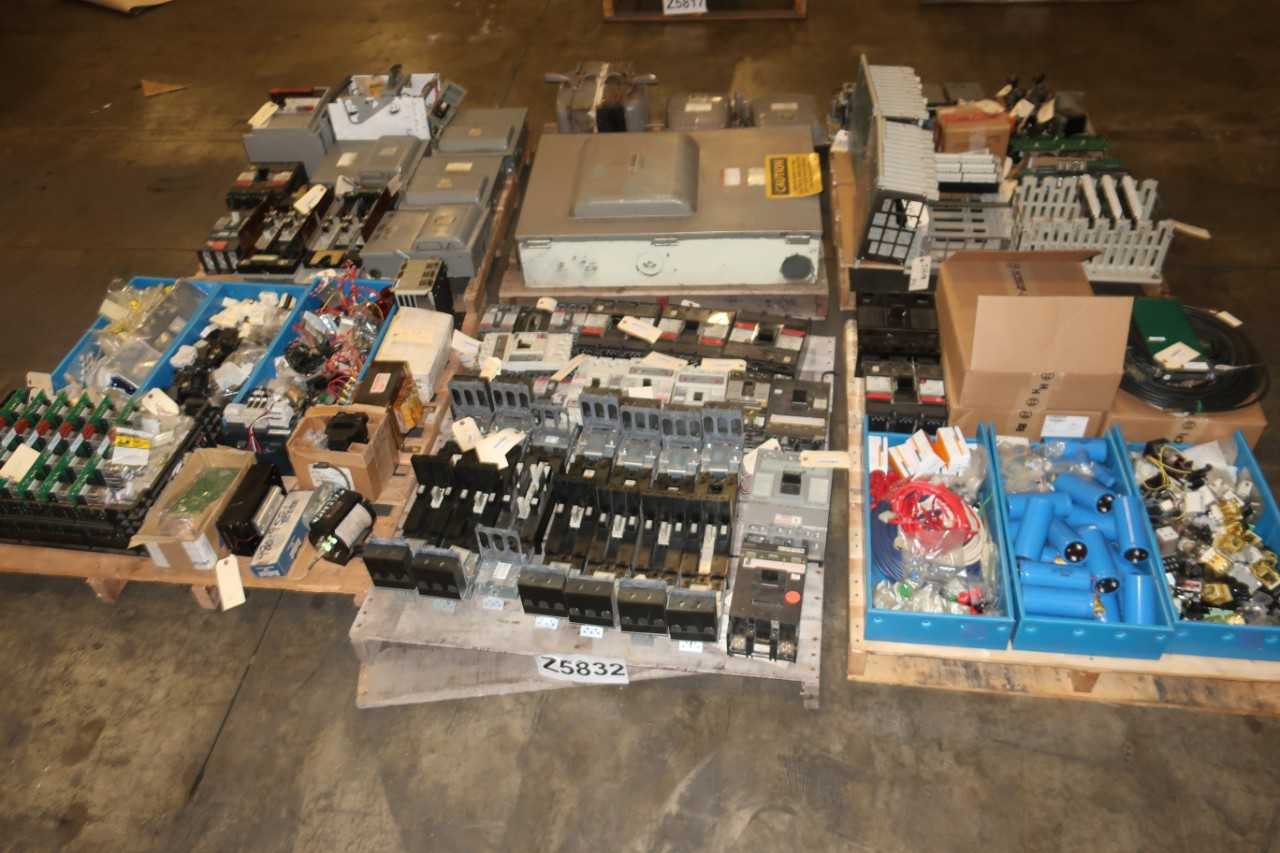 6 PALLETS OF ASSORTED ELECTRICAL EQUIPMENT - ELECTRICAL COMPONENTS