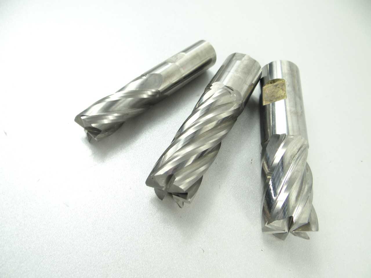 Lot of 3 Solid Carbide 4 and 6 Flute End Mills - MACHINING ACCESSORIES & TOOLING