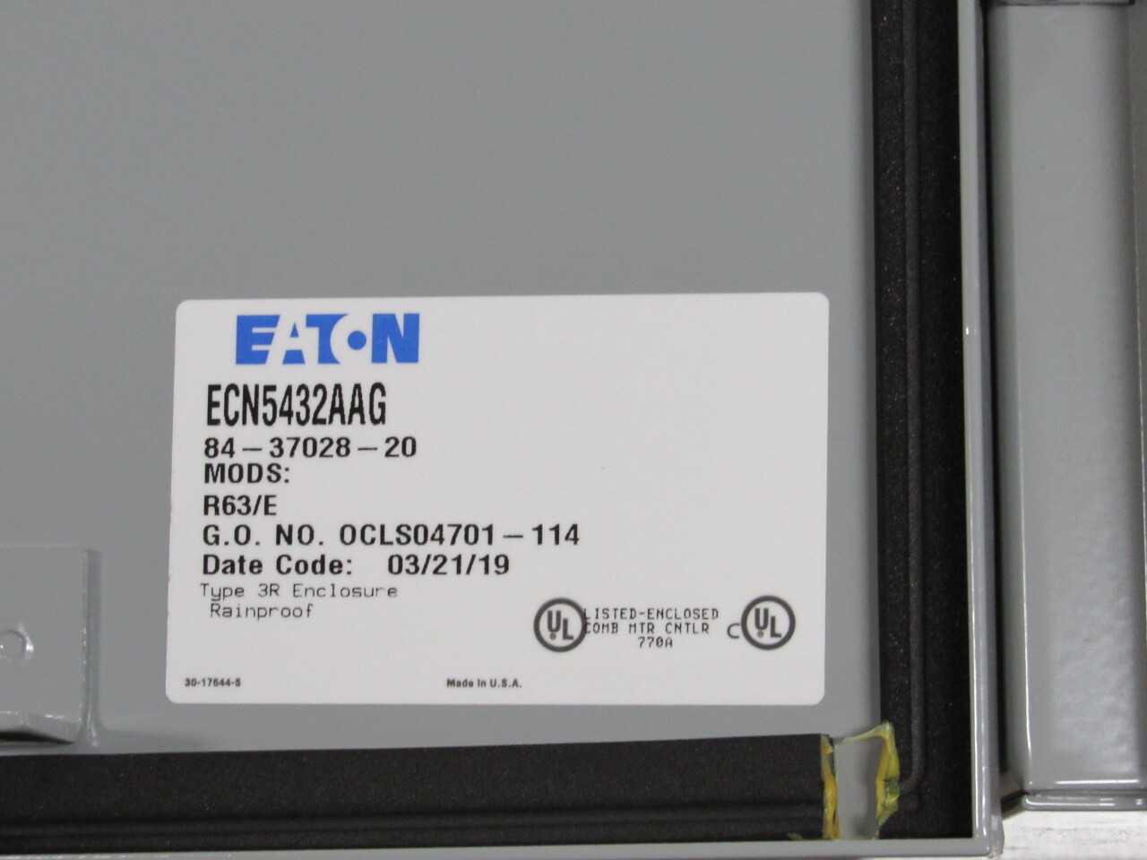 Eaton ECN Enclosure - ELECTRICAL COMPONENTS