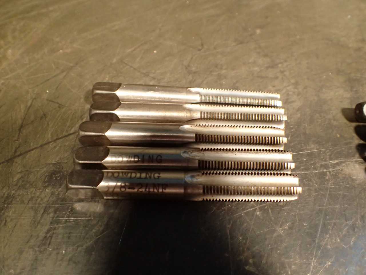 50-Pack of Dowding 3/8" -24 NF Hand Thread Taps: 4-Flute, PG-1, HSS, Used Good - MACHINING ACCESSORIES & TOOLING