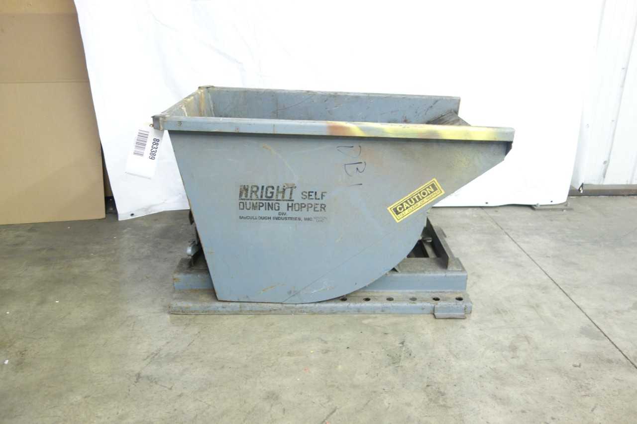 WRIGHT STATIONARY SELF DUMPING HOPPER - WASTE BINS