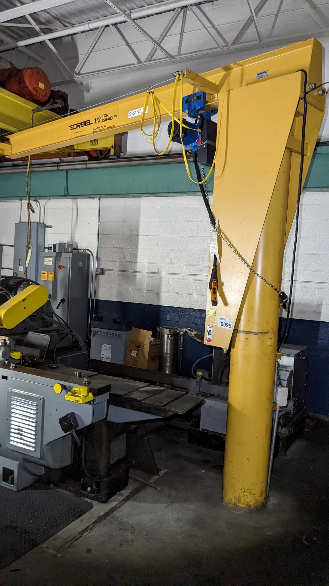Gorbel 1/2 ton jib with Demag 1/2 Ton hoist - LIFTING EQUIPMENT