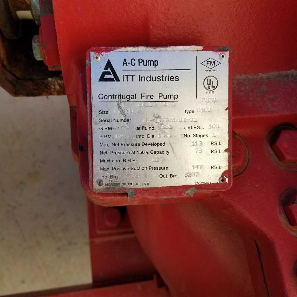 1999 Cummins 6bta5.9-f2 Generator w/ ITT Industries Centrifugal Fire Pump - MISCELLANEOUS