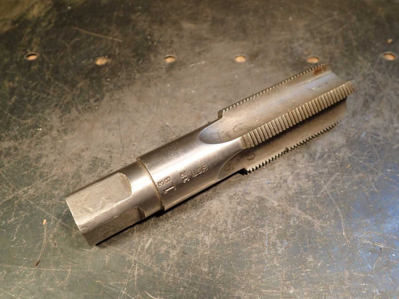 Winter 1-3/8" -12 USF Hand Thread Tap: 4-Flute, 2-7/8" Long Flutes, 6" OAL, USA - MACHINING ACCESSORIES & TOOLING