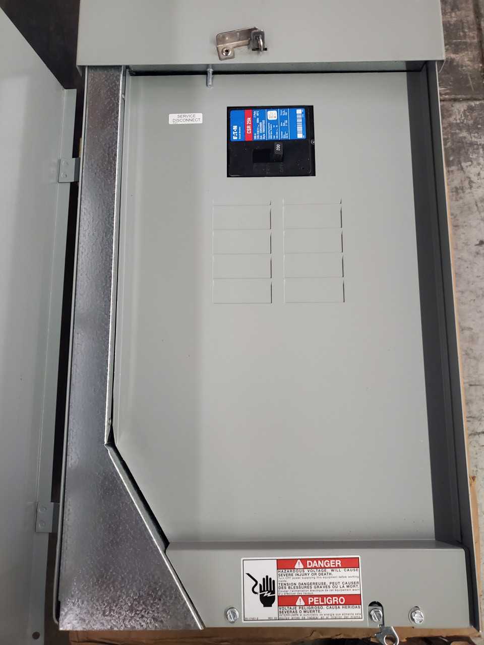 (1) Eaton MBX816B150BTS Meter Breaker Panel Ringless 150A 120/240VAC 1Ph 3Wire 4Jaws 16Cir 8Sp NEMA Type 3R - ELECTRICAL COMPONENTS
