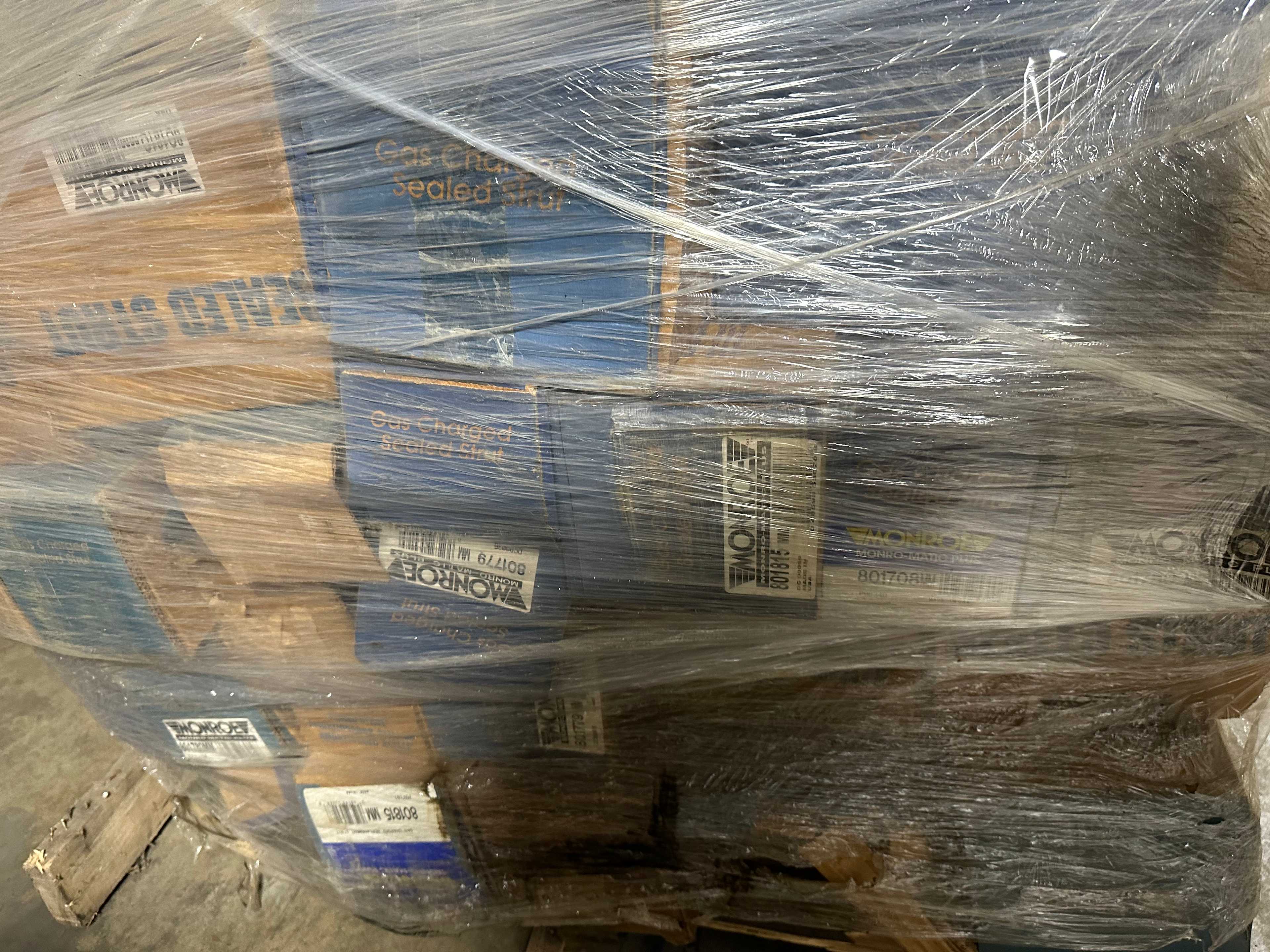 Pallet of Automotive Shocks Monroe Brand - QTY 50+ - INDUSTRIAL PARTS