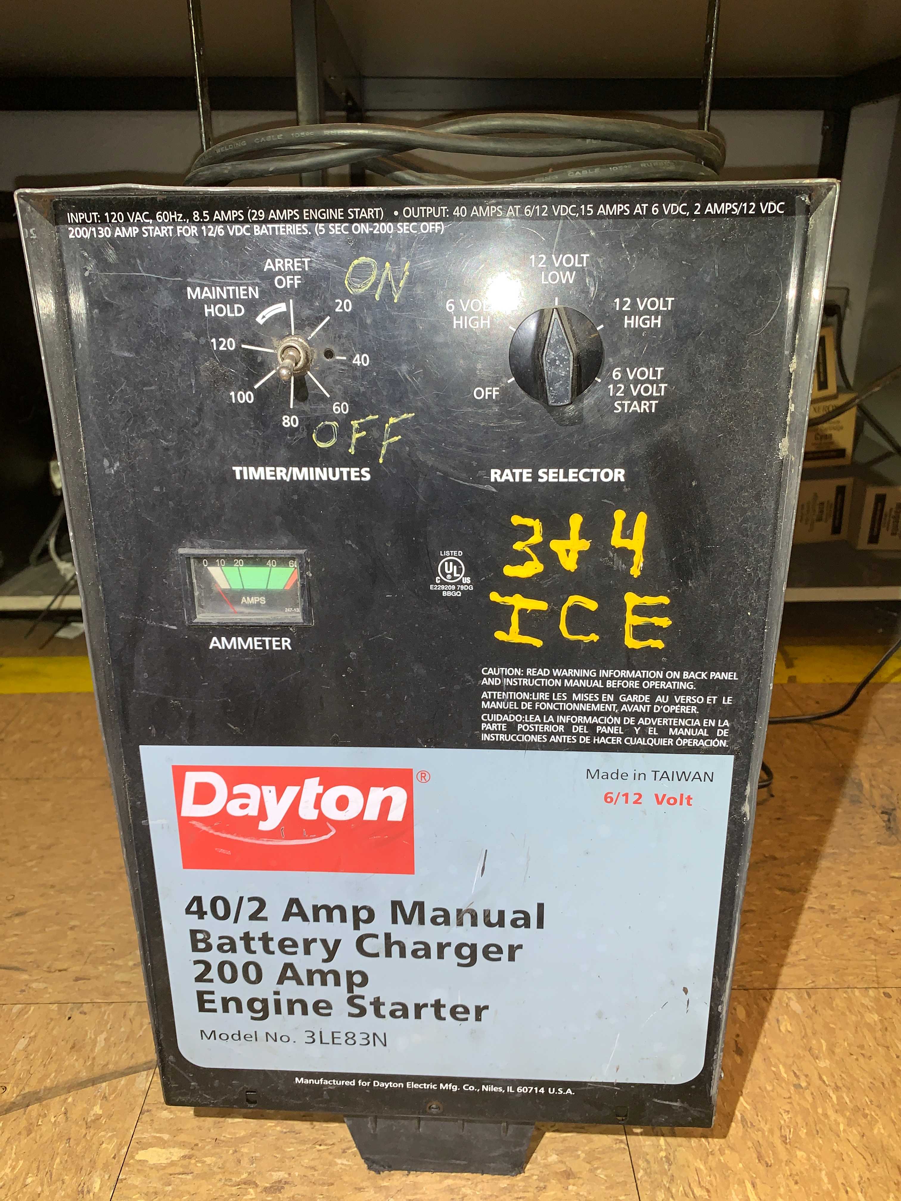 BATTERY CHARGER/ ENGINE STARTER - MOTOR STARTERS