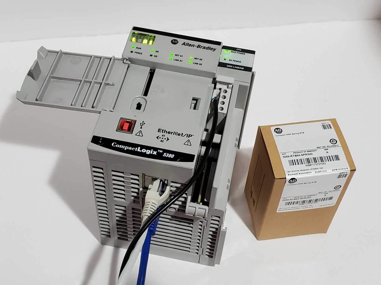 Allen Bradley CompactLogix 5069-L340ERM Plus Brand new 5069-RTB64 Spring - AUTOMATION & CONTROLS