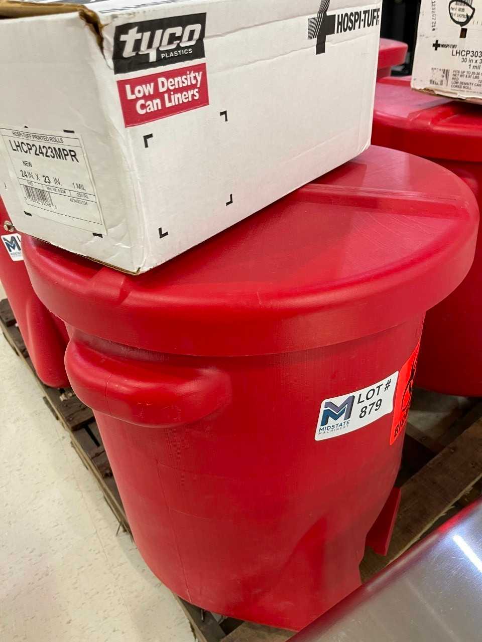 Biohazard Waste Can with Liners - WASTE BINS