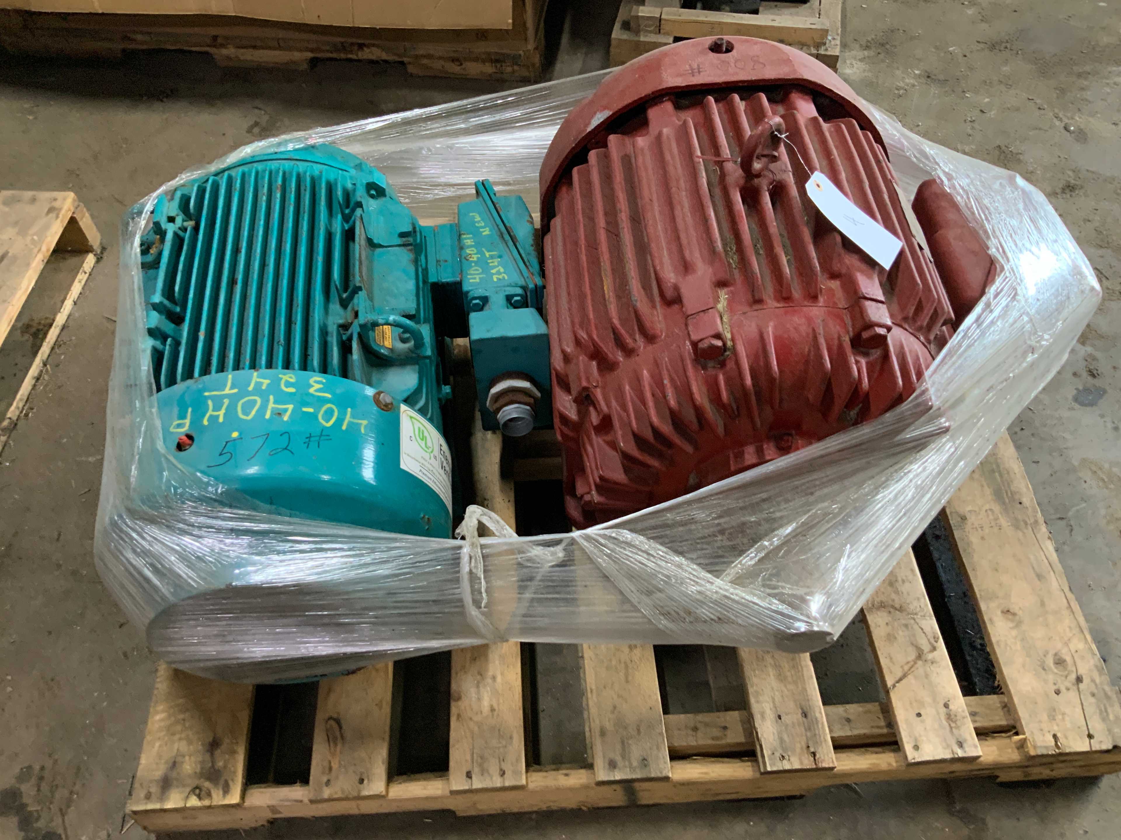 QTY 2 - ELECTRIC MOTORS, 40HP, 60HP - ELECTRIC MOTORS