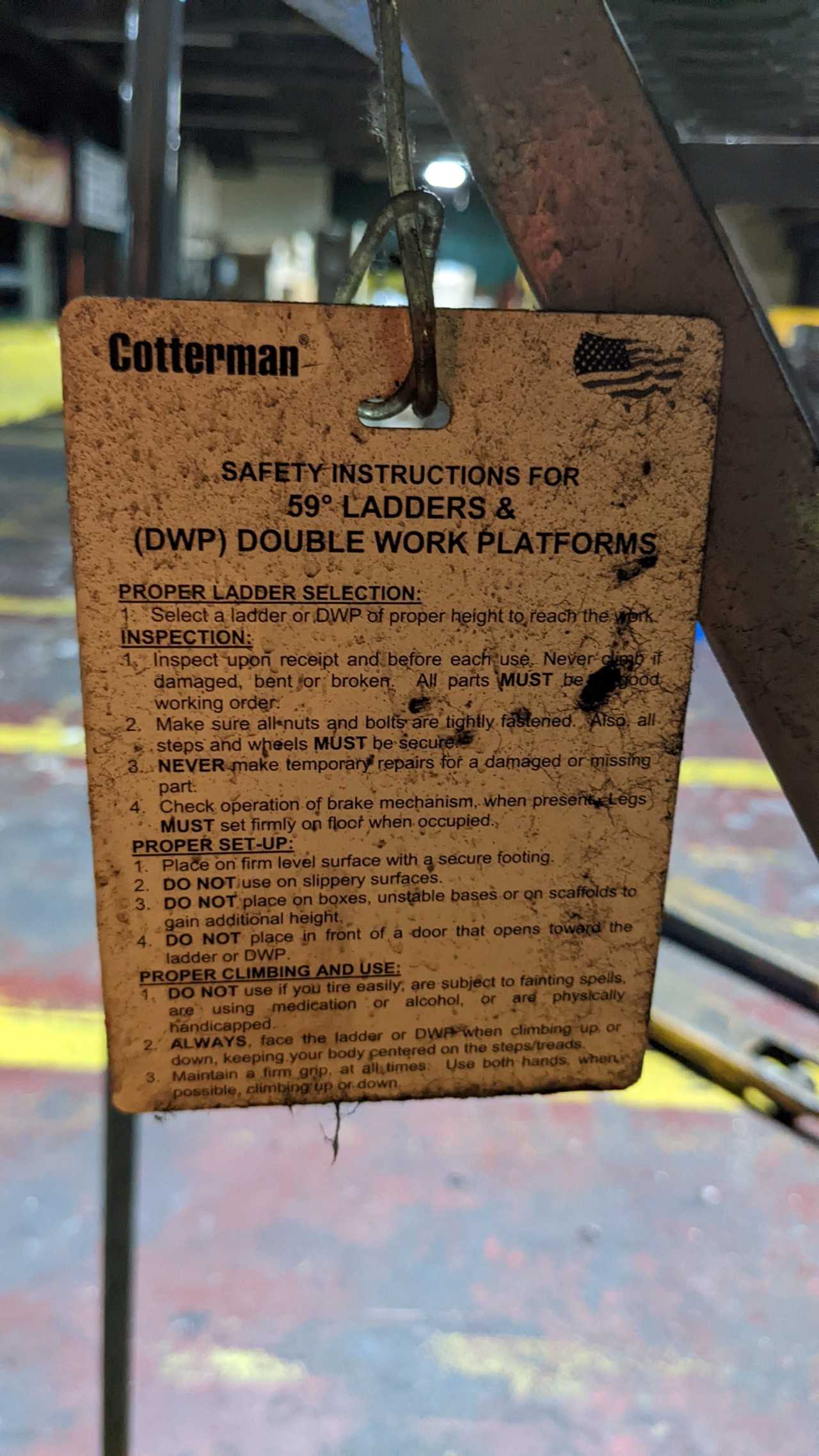 Cotterman 8' industrial ladder - MATERIAL HANDLING