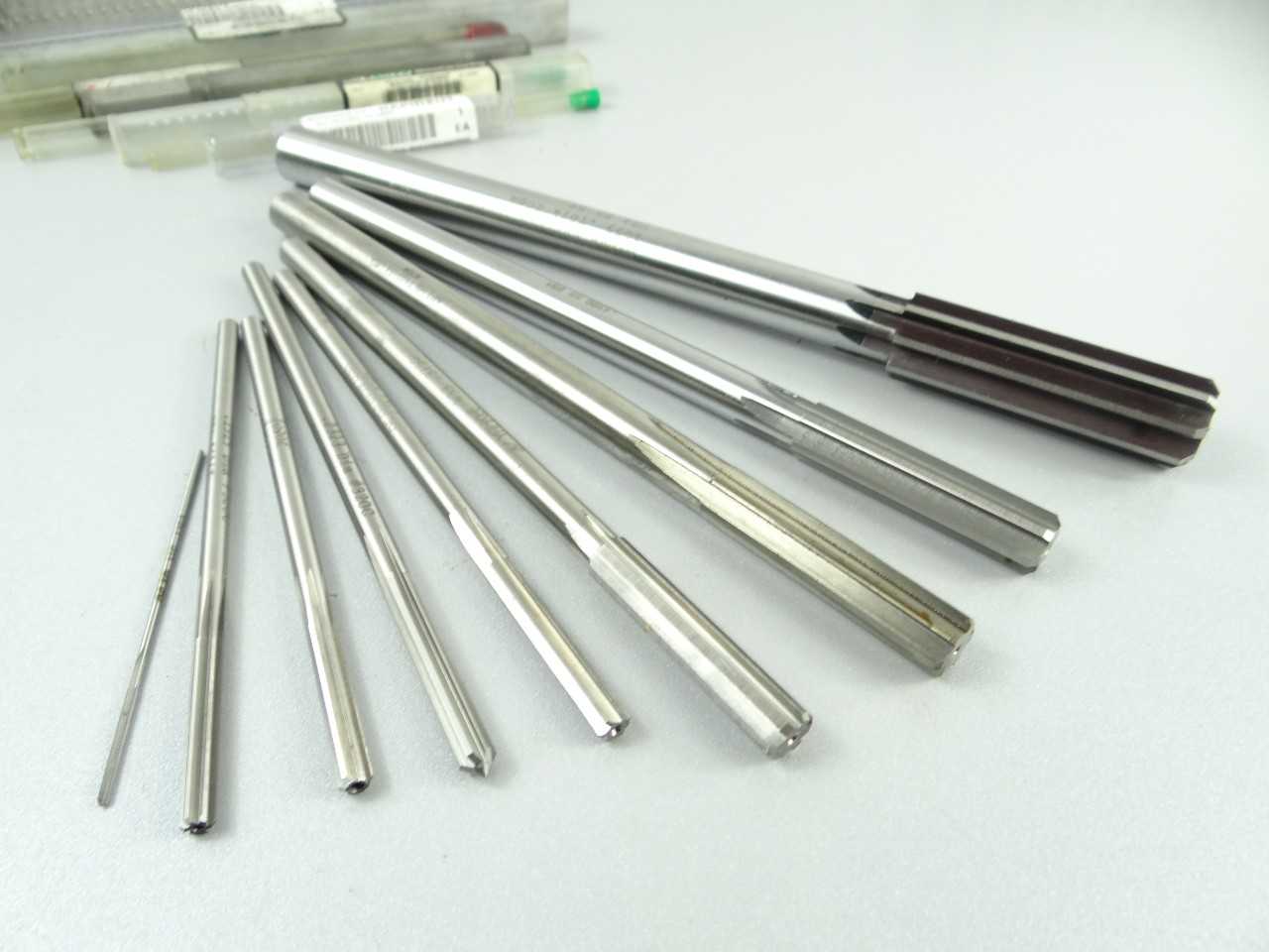Lot of 9 NEW USED HSS Chucking Reamers - MACHINING ACCESSORIES & TOOLING