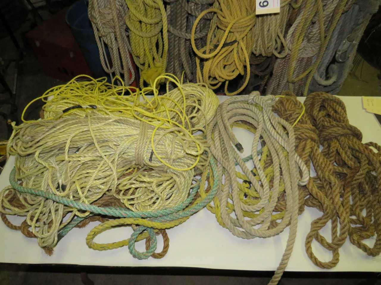 LOT OF ASSORTED ROPES - HAND TOOLS