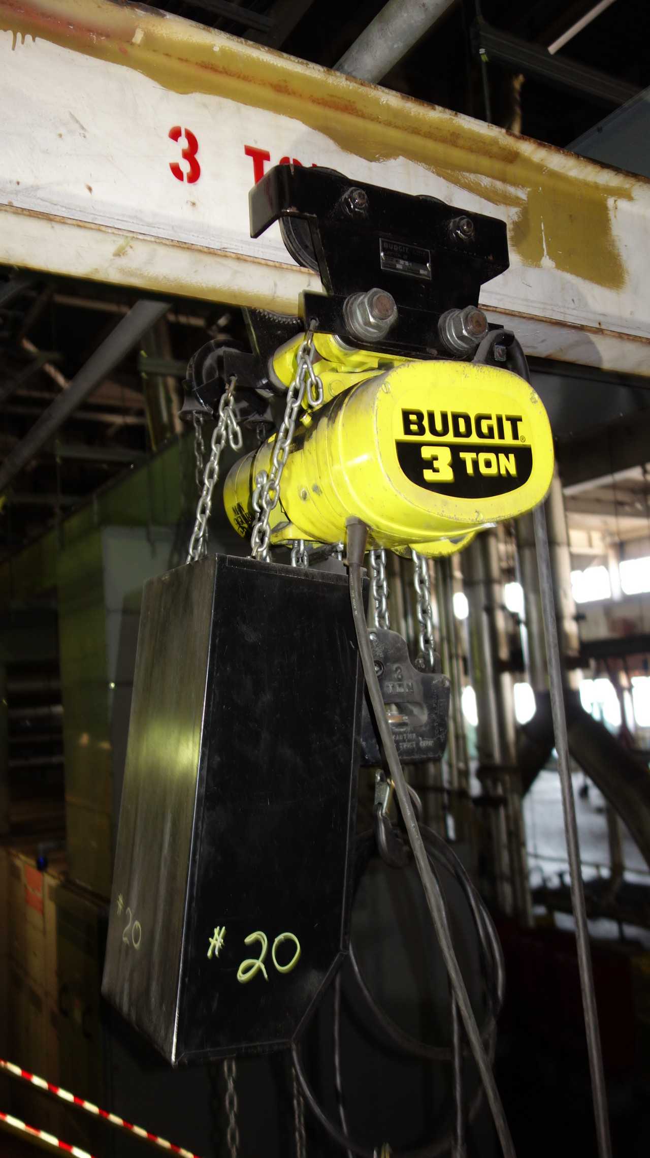 BUDGIT 3 TON ELECTRIC CHAIN HOIST 230/460V - LIFTING EQUIPMENT