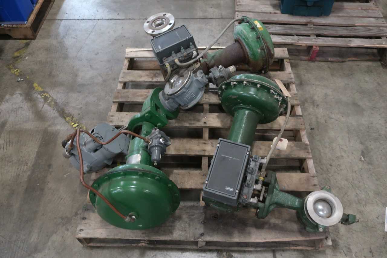 LOT OF 3 ASSORTED FISHER CONTROL VALVES 3IN&4IN - CONTROL VALVE