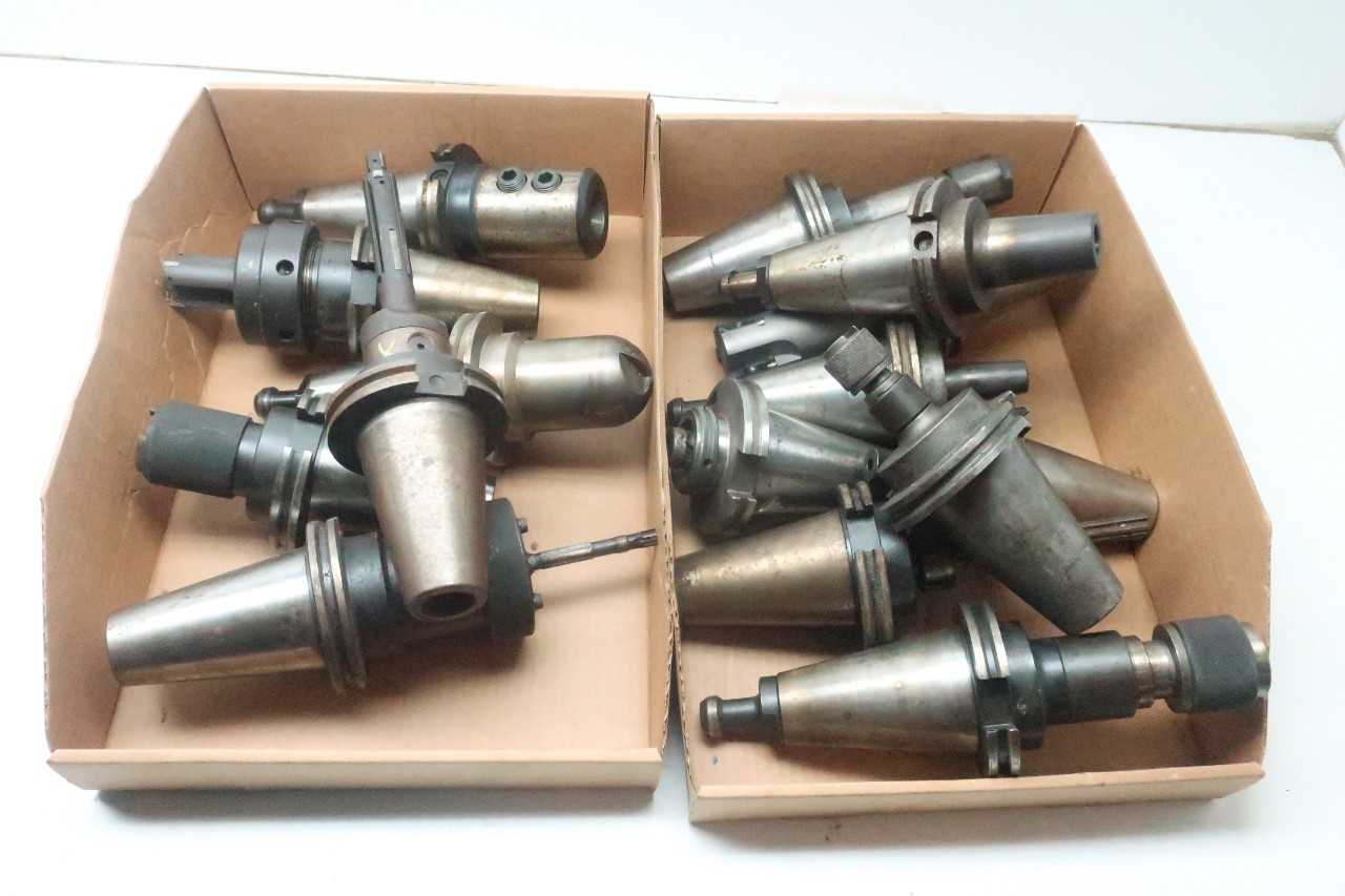 LOT OF ASSORTED CAT50 TOOL HOLDERS - ELECTRIC POWER TOOLS