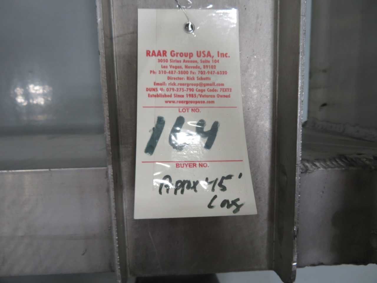 Aluminum Cart on Wheels, approx. 45' long does not include yellow cranes - MISCELLANEOUS