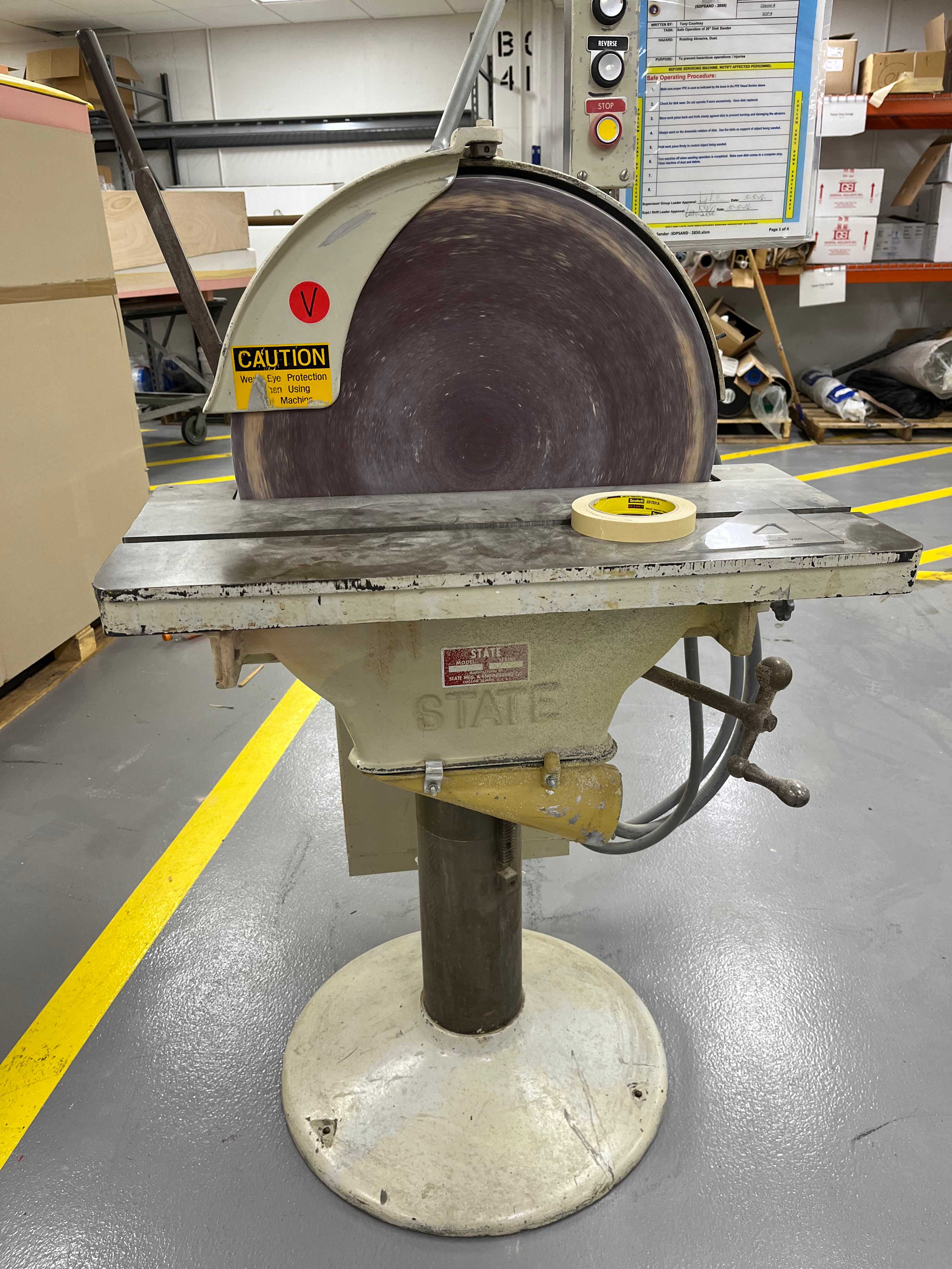 STATE D20 DISC SANDER SURFACE GRINDER - SURFACE GRINDERS