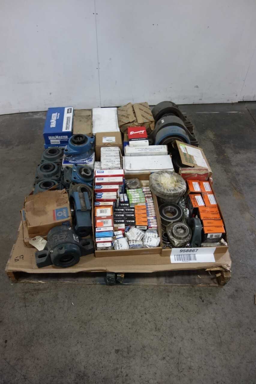 1 PALLET OF ASSORTED BEARINGS AND BEARING ACCESSORIES - BEARINGS