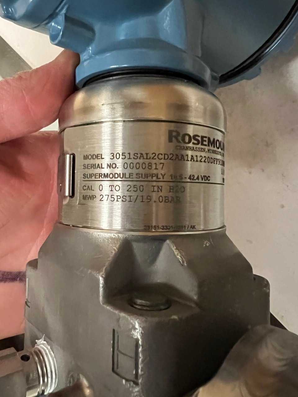 Rosemount 3051 level transmitter - INSTRUMENTATION