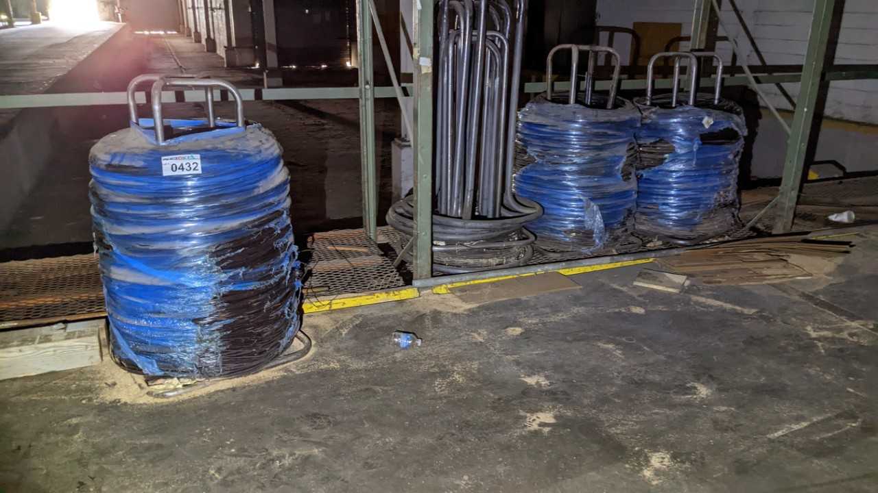 LOT OF 13 PALLETS OF BALER WIRE REELS - ELECTRICAL COMPONENTS LOT OF 13 PALLETS OF BALER WIRE REELS - ELECTRICAL COMPONENTS