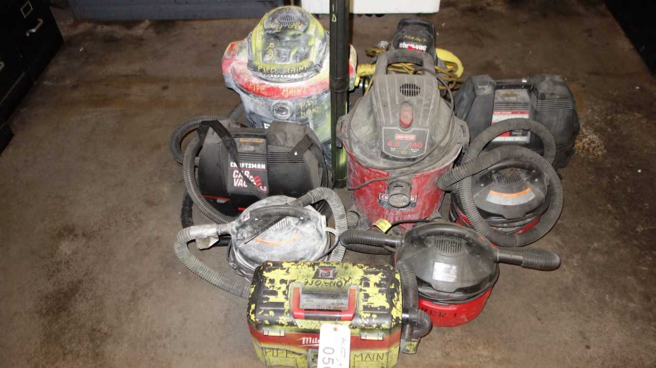 ASSORTED LOT OF SHOP VACS - DUST COLLECTOR