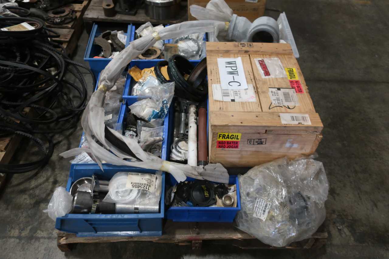 9 PALLETS OF ASSORTED POWER TRANSMISSION BELTS REPLACEMENT PARTS COUPLINGS - POWER TRANSMISSION