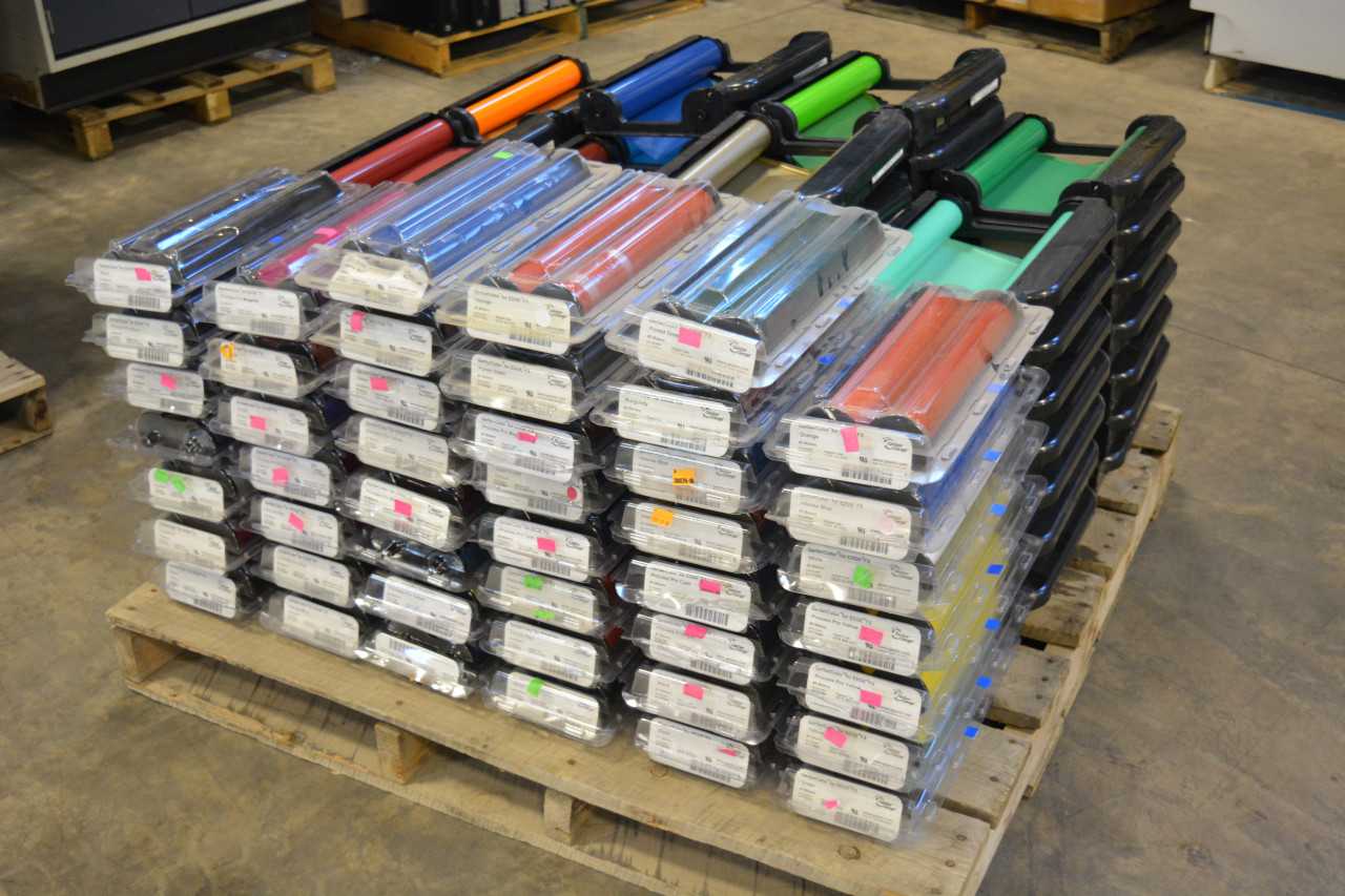 (1) Pallet of Gerber Color Thermal Transfer Foils and Foil Reusable Caddies - ELECTRIC POWER TOOLS