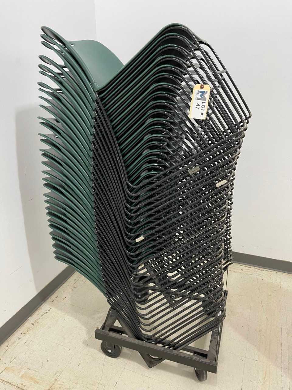 Stack of Chairs on Rolling Cart - ROLLING CARTS