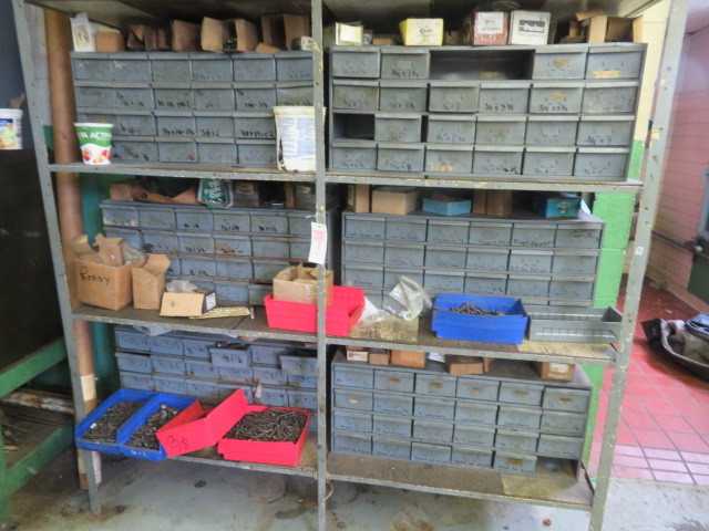Cabinet and all contents - INDUSTRIAL PARTS