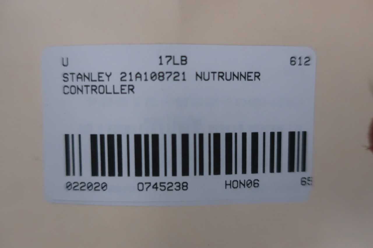 STANLEY 21A108721 NUTRUNNER CONTROLLER - ELECTRIC POWER TOOLS