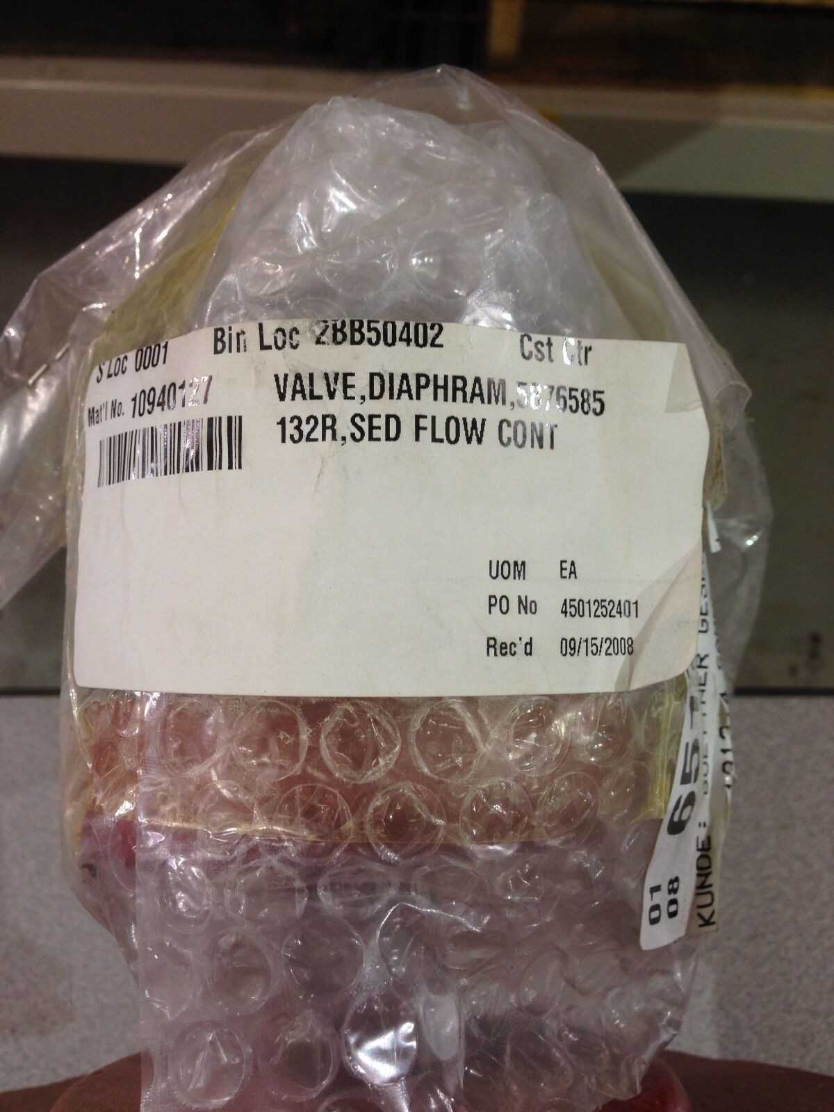 NEW SED DIAPHRAM FLOW CONTROL VALVE 487.65.8.51.1.2R.5 1801051-100804 - VALVES