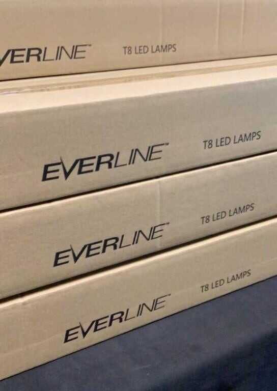 (100) Everline 4' LED Light Bulbs T8 Retrofit LRT8M22L/850A - LIGHTING