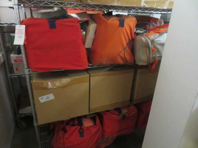 Emergency Medical Supplies and rack (lot) - MISCELLANEOUS