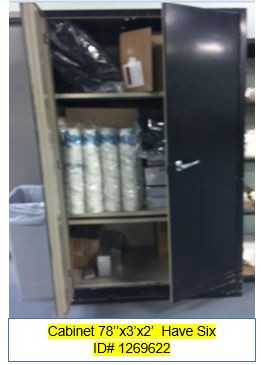 (3) Cabinets 78 x 3 x 2 (see pictures) - cabinets only - TOOL STORAGE