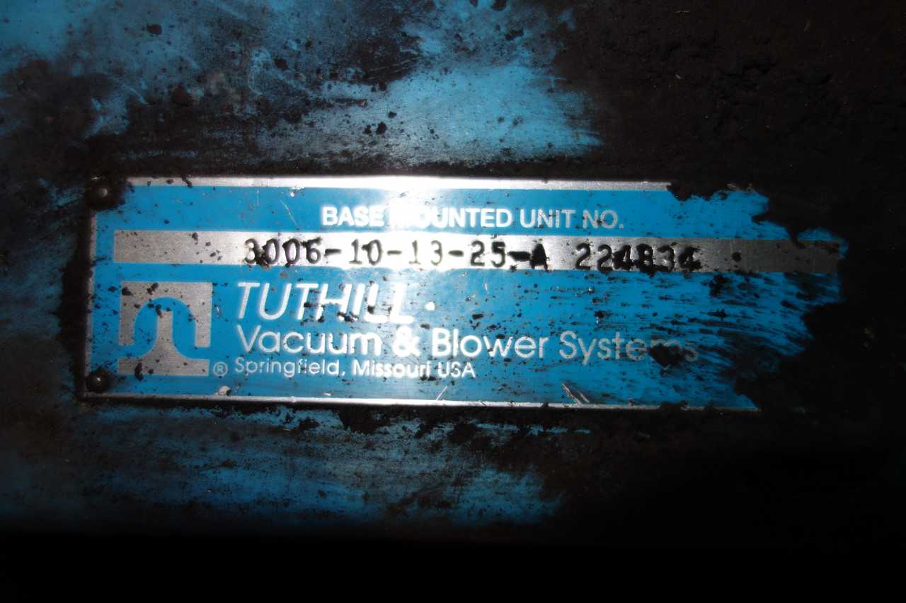 LOT OF 2 TUTHILL 3006 BLOWER SKIDS WITH 20HP MOTOR AND SILENCER - ELECTRIC MOTORS