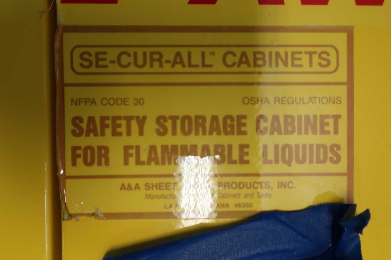 SECURALL FLAMMABLE LIQUID SAFETY STORAGE - SAFETY EQUIPMENT