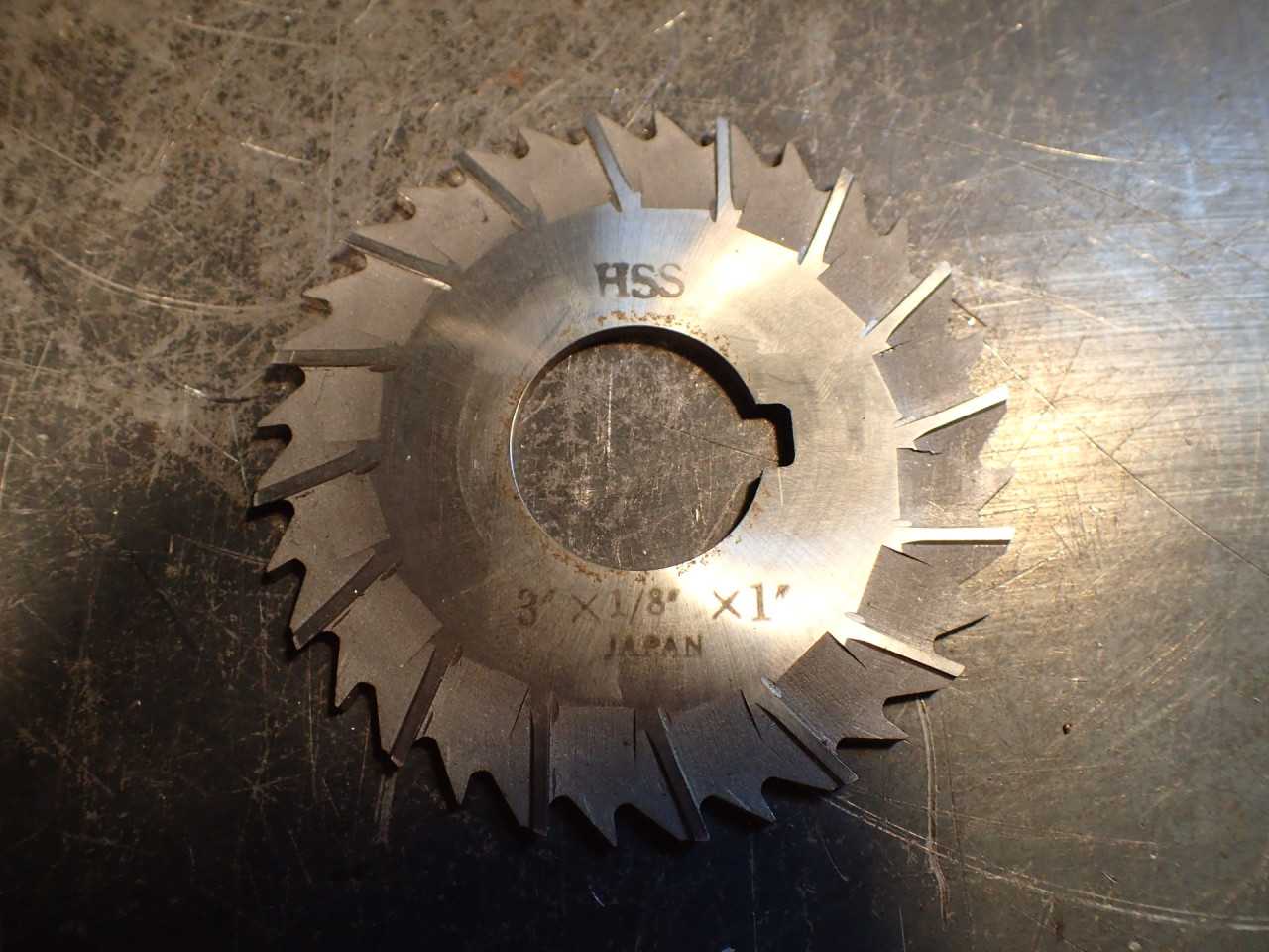 3" OD x 1/8" Staggered Tooth Side Mill Milling Cutter: 1" Horizontal Arbor Hole - MILLING TOOLS